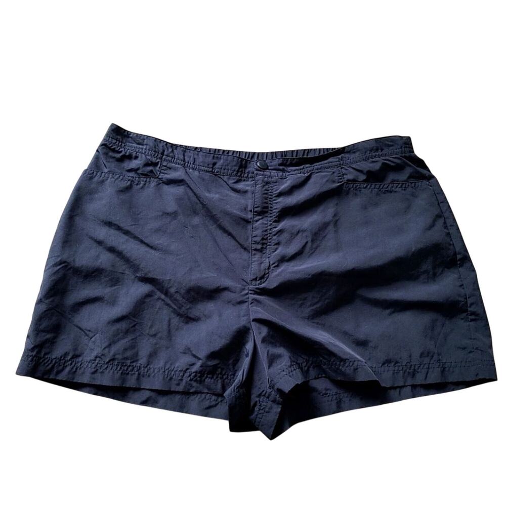 Lands End Black‎ Swim Shorts Womens 16 Lined Nylon Quick Dry Active Bottoms